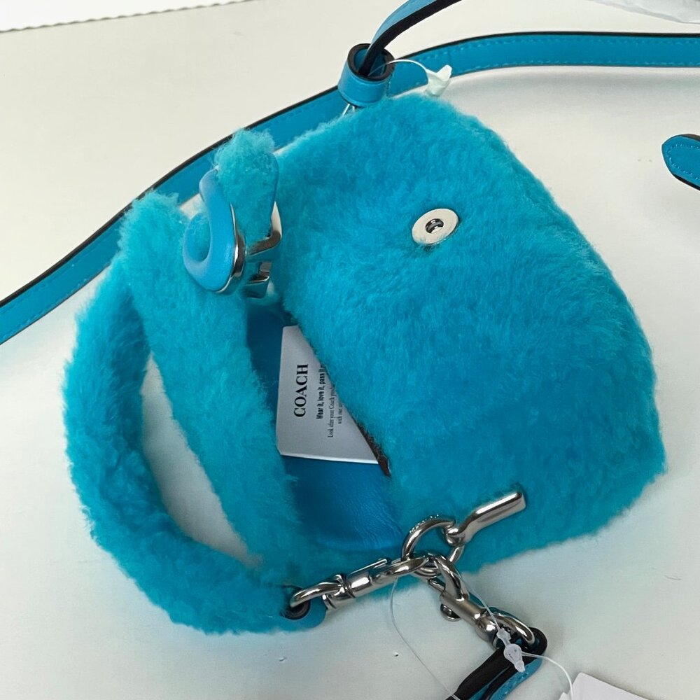 COACH x Lil Nas X Tabby 12 Shearling 2 Way Bag Montero Blue CP940 - Picture 12 of 14